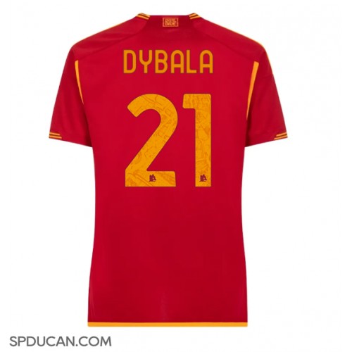 Zenski Nogometni Dres AS Roma Paulo Dybala #21 Domaci 2023-24 Kratak Rukav